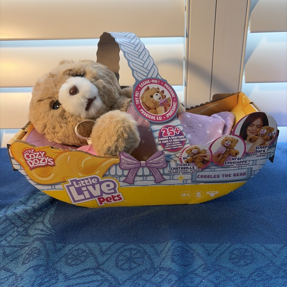 Little Live Pets Cozy Dozy Cubbles The Bear Interactive Plush Stuffed Animal